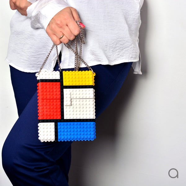 Mondrian Tribute Clutch Purse Made With LEGO® Bricks FREE SHIPPING Purse  Handbag Legobag Trending Fashion 