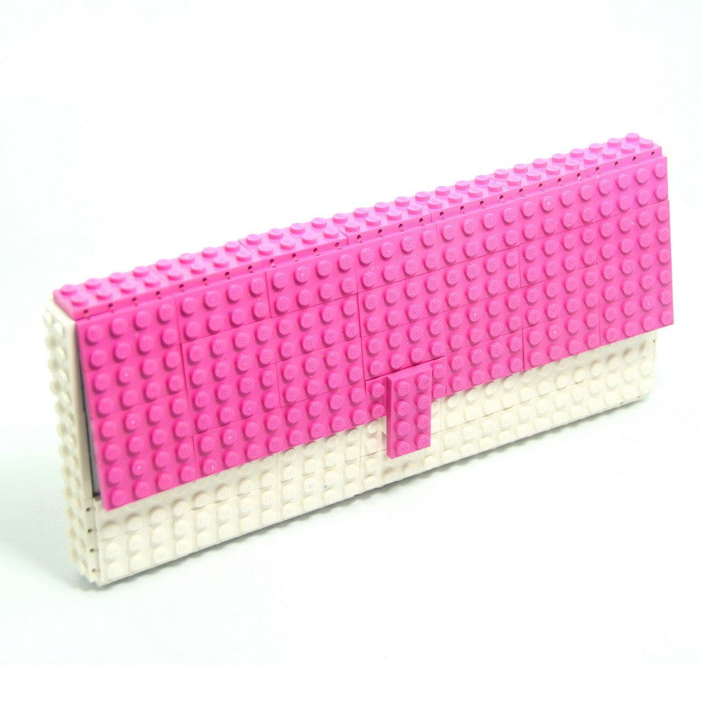 Limited Edition - pink & white clutch