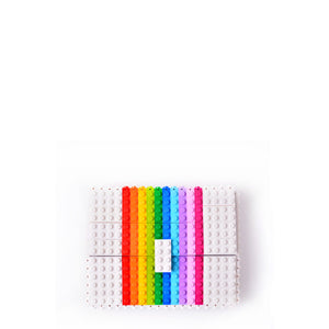 White rainbow clutch