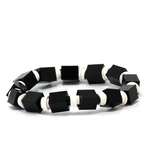 black & white beaded bracelet