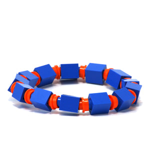 blue & orange beaded bracelet