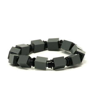 dark grey & black beaded bracelet