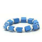 light blue & white beaded bracelet