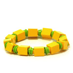 yellow & lime beaded bracelet