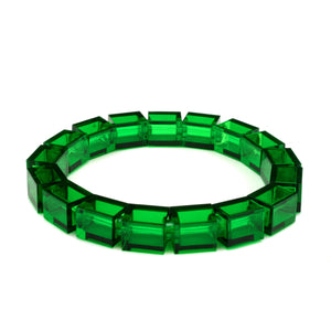 transparent green slim bracelet