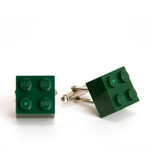 dark green cube cufflinks