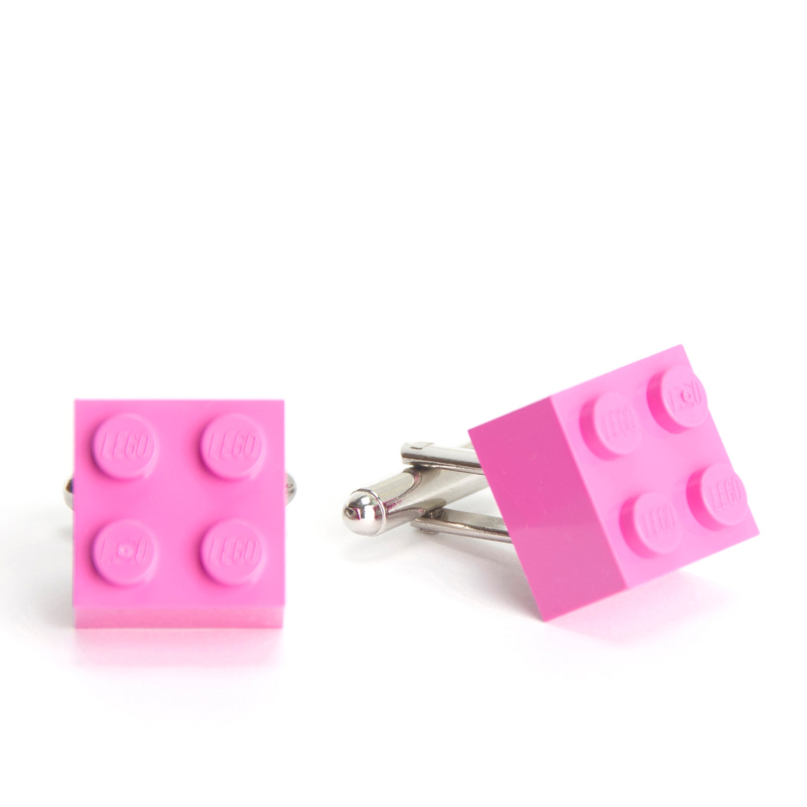 dark pink cube cufflinks