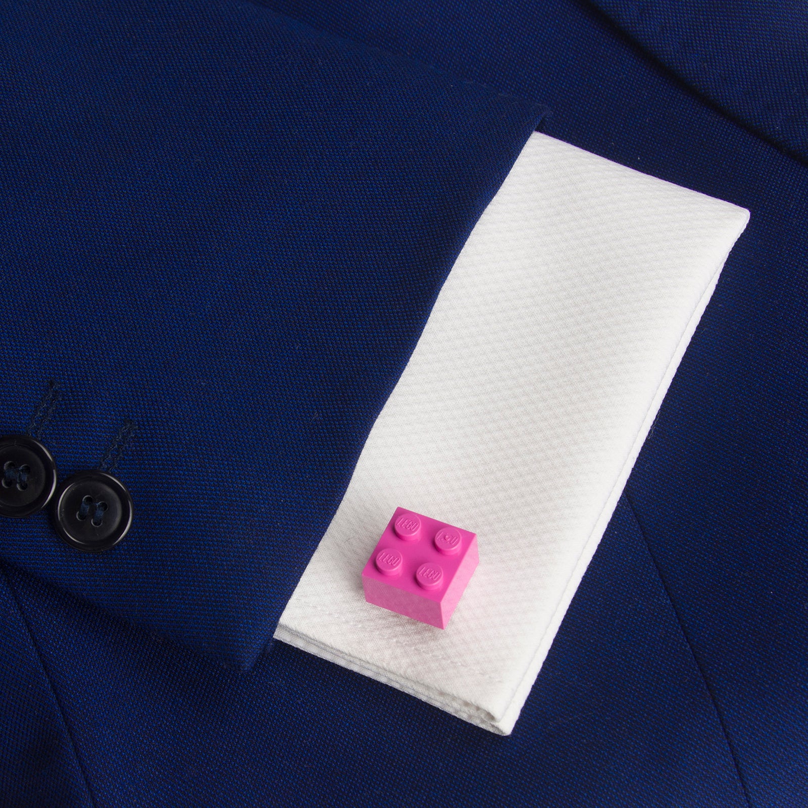 dark pink cube cufflinks