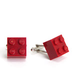 dark red cube cufflinks