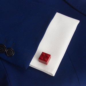 dark red cube cufflinks