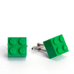 green cube cufflinks