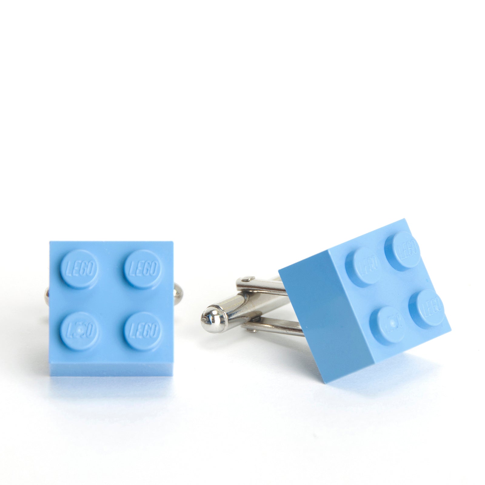 light blue cube cufflinks