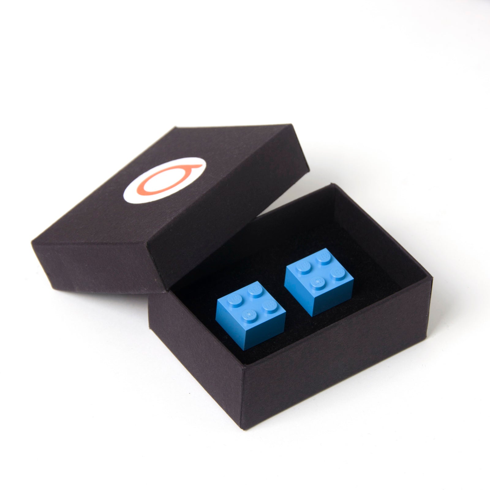 light blue cube cufflinks