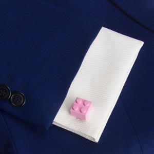 light pink cube cufflinks