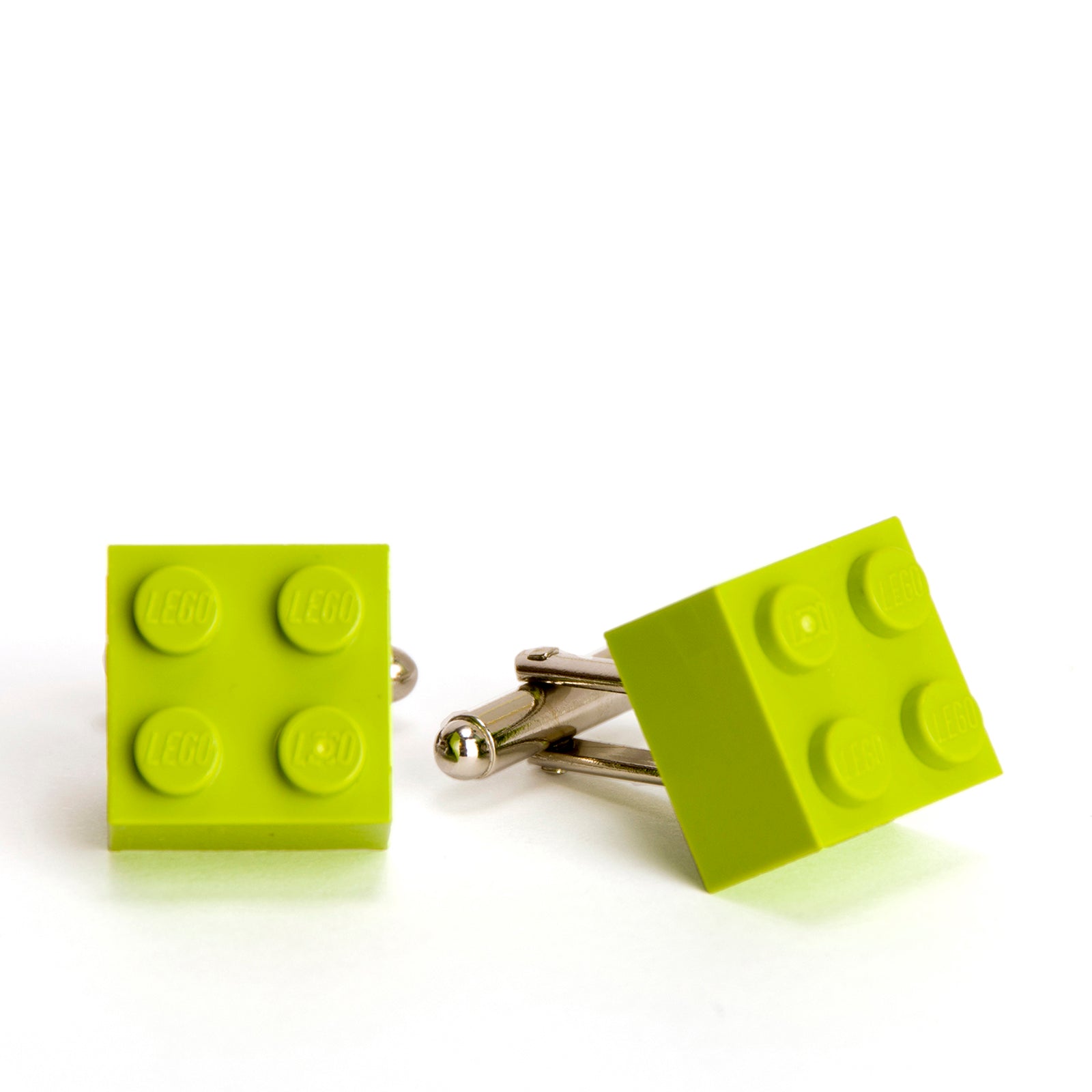 lime cube cufflinks