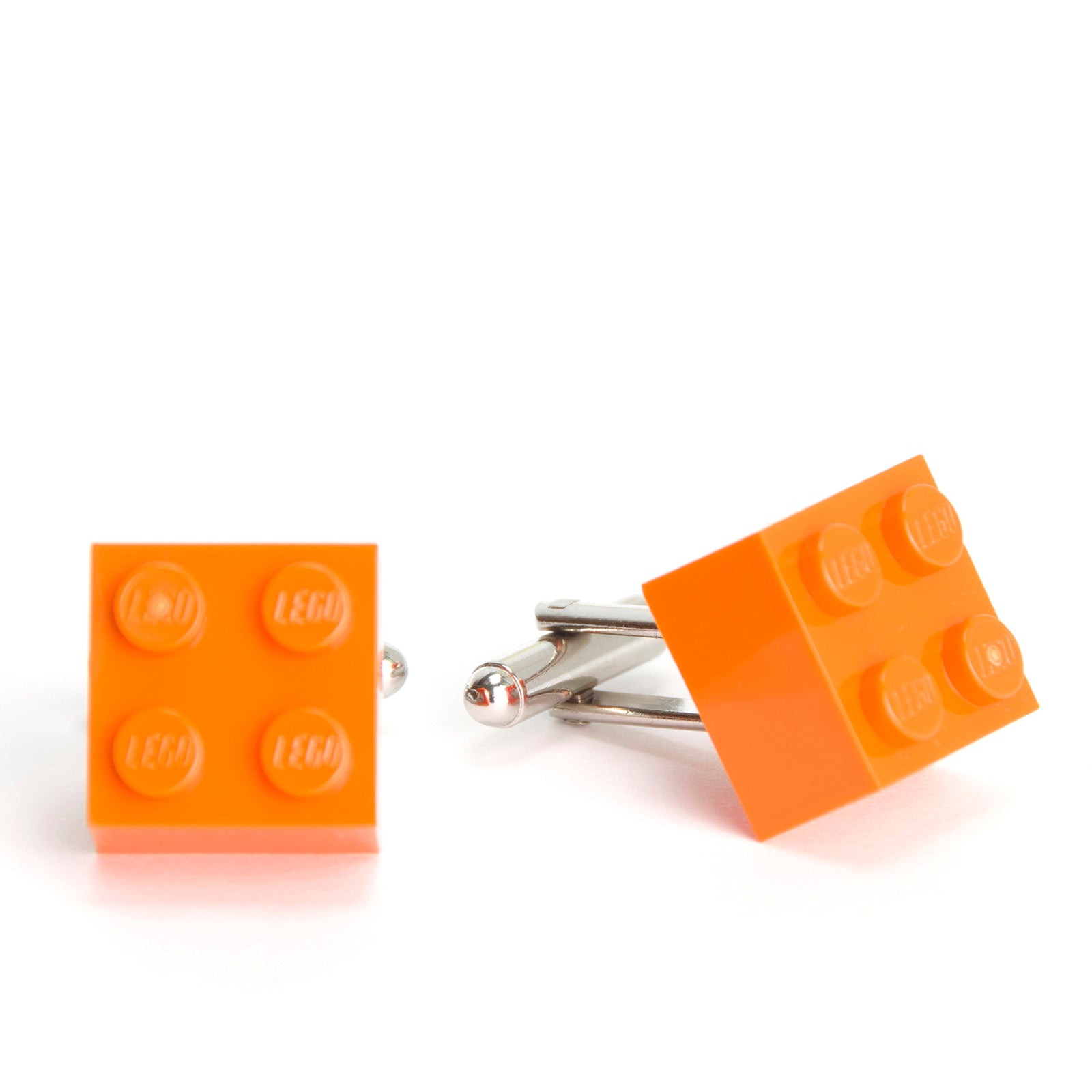 orange cube cufflinks