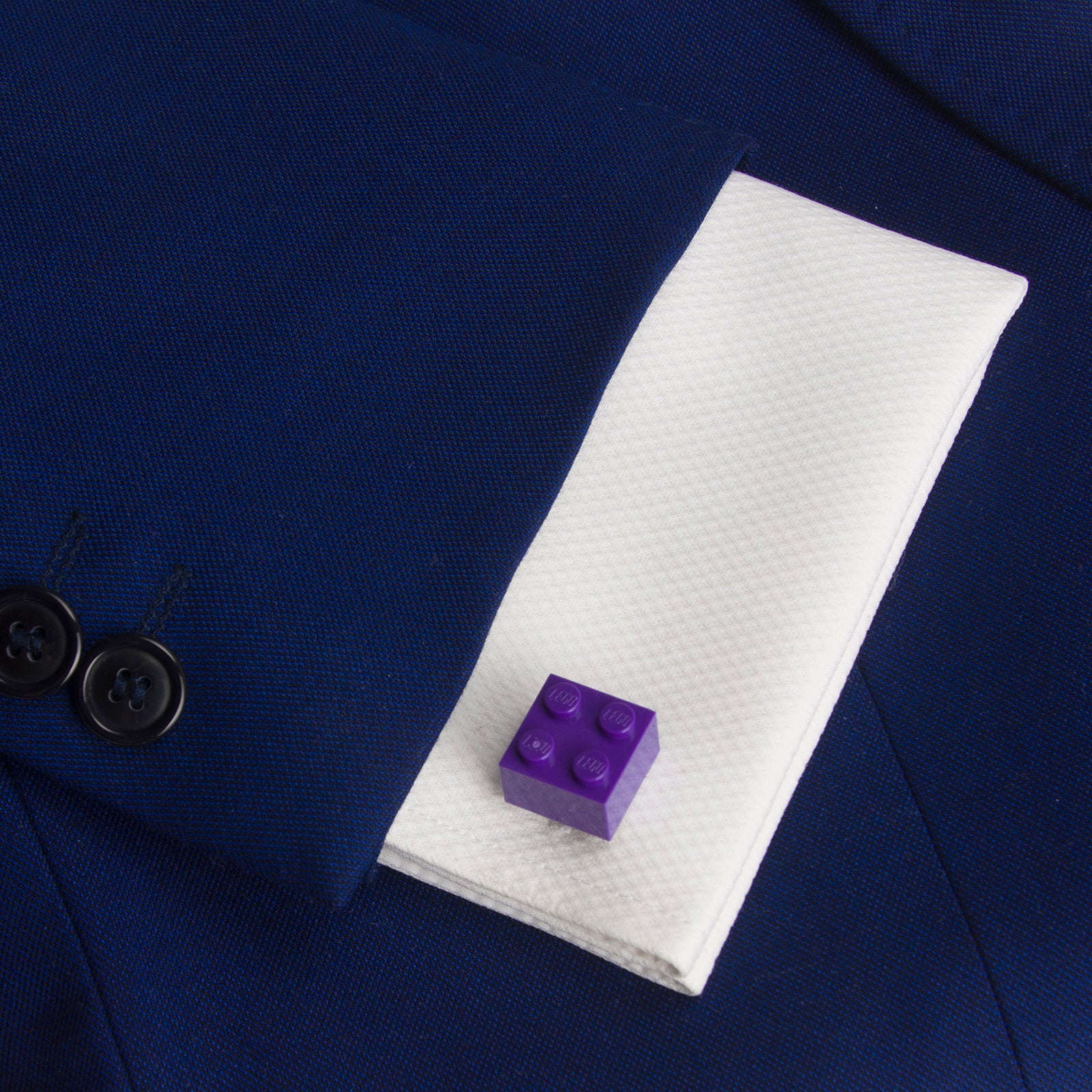 purple cube cufflinks