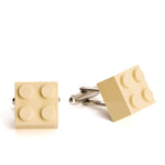 tan cube cufflinks