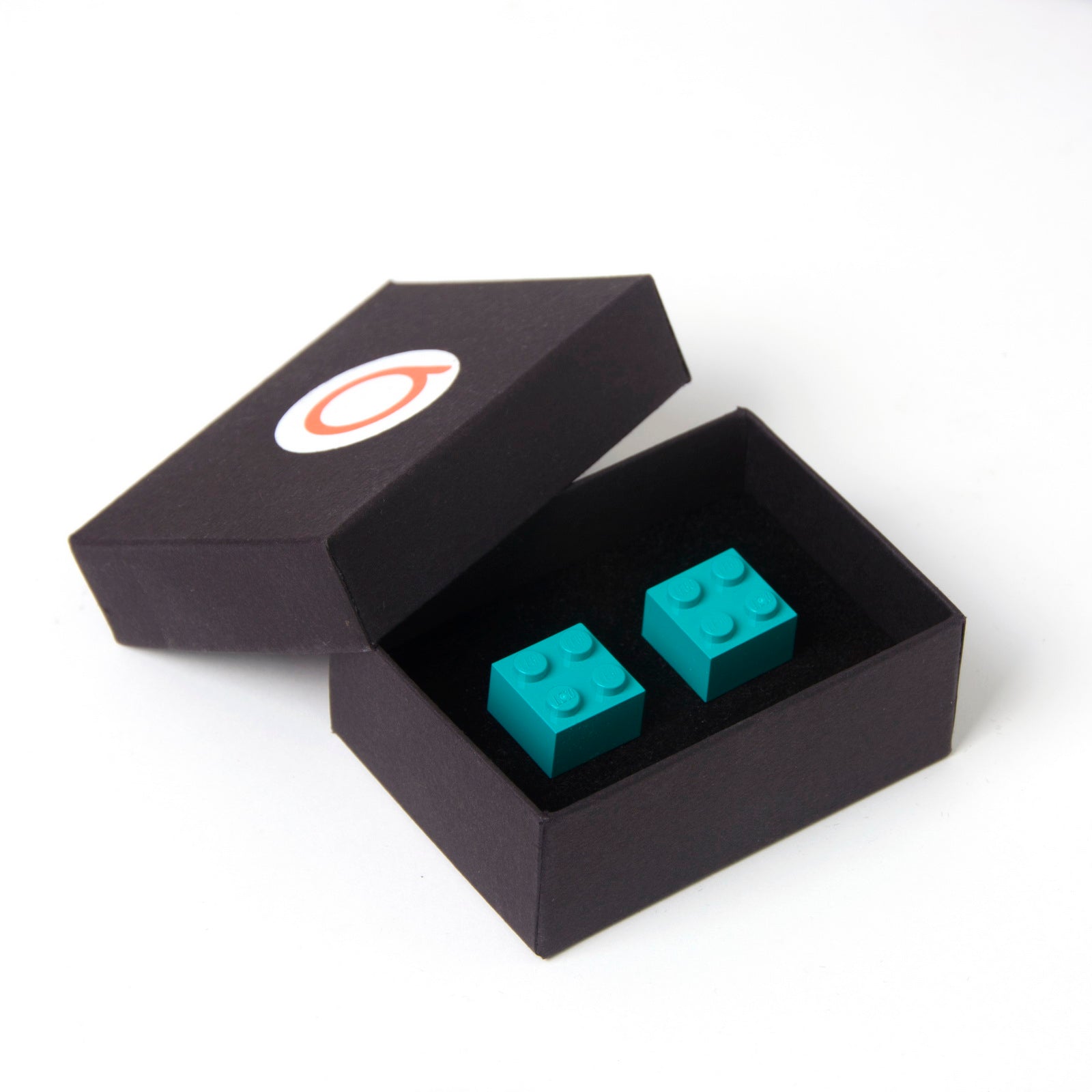 turquoise cube cufflinks