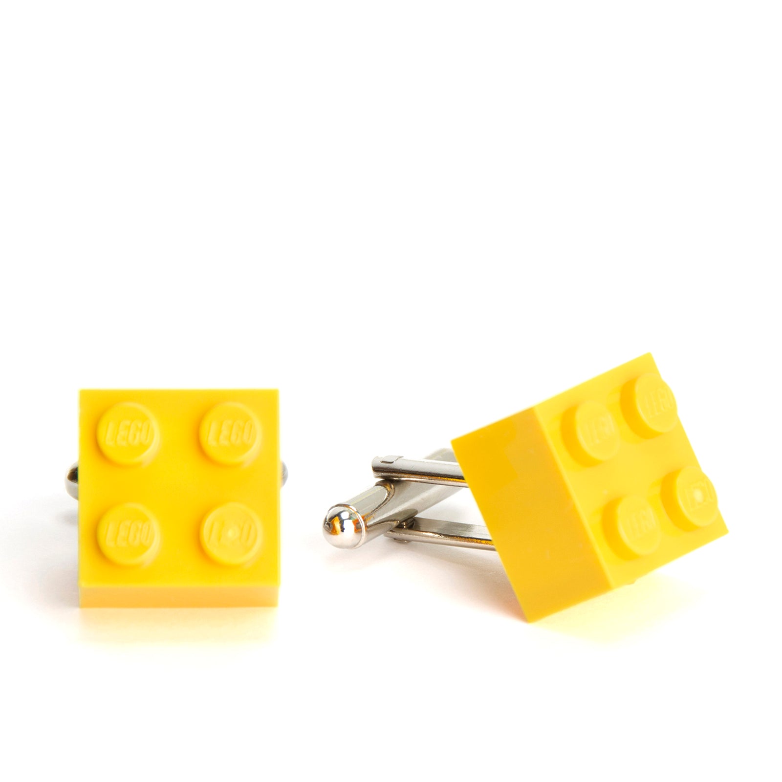 yellow cube cufflinks