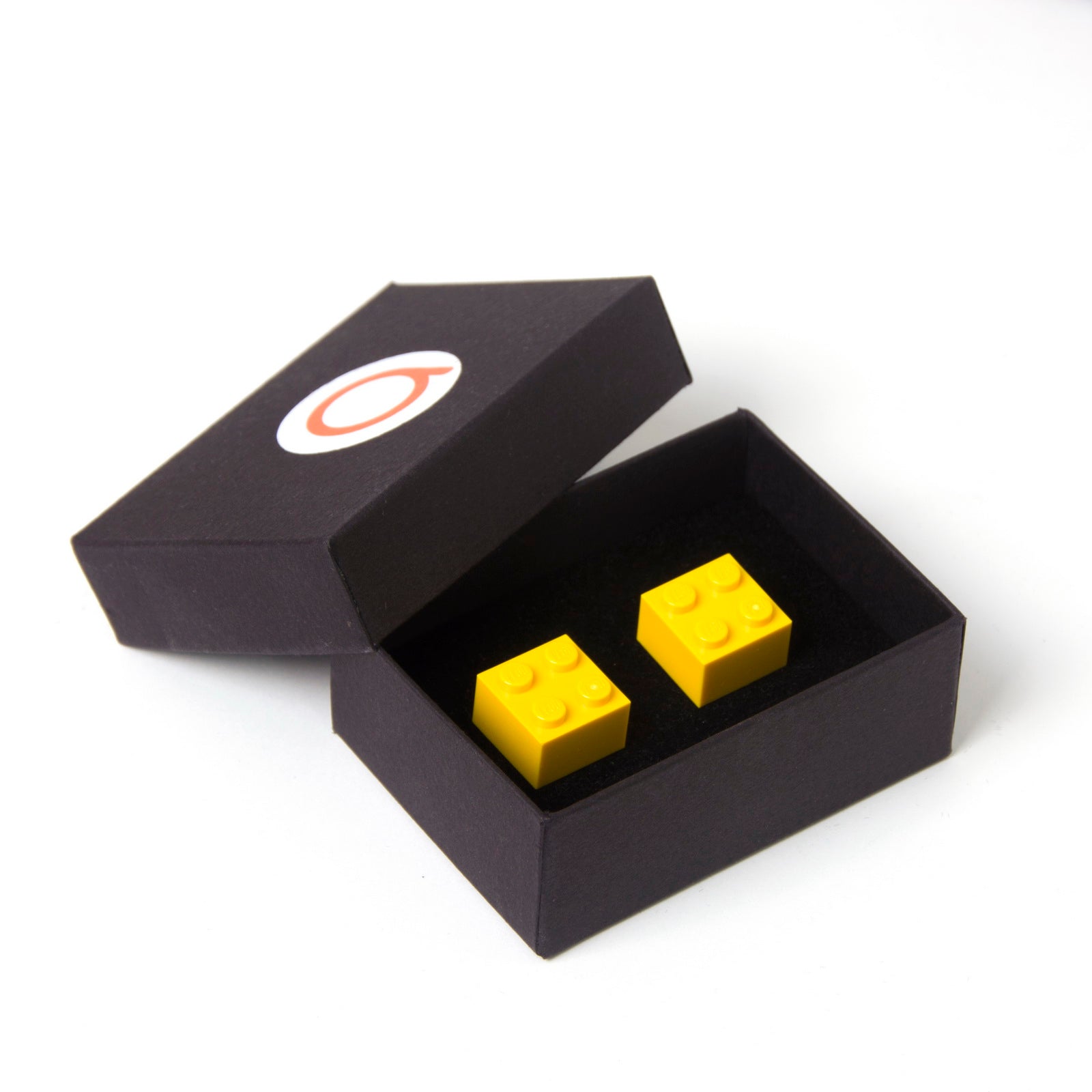yellow cube cufflinks