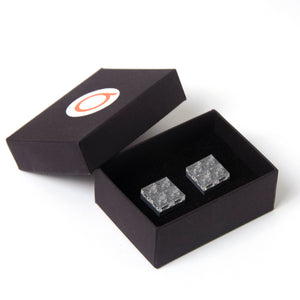 dark grey diamonds cufflinks