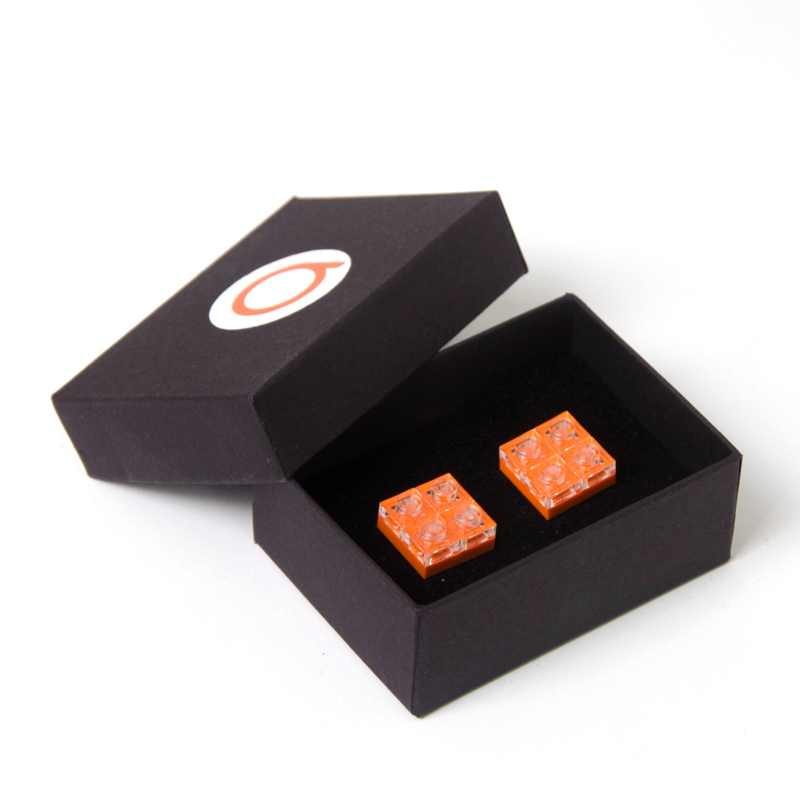 orange diamonds cufflinks