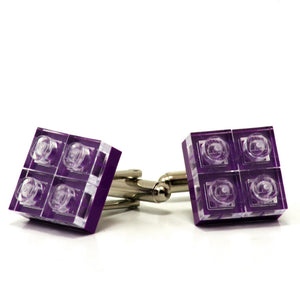 purple diamonds cufflinks