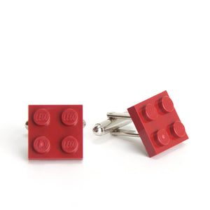 dark red flat cufflinks