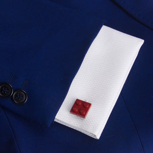 dark red flat cufflinks