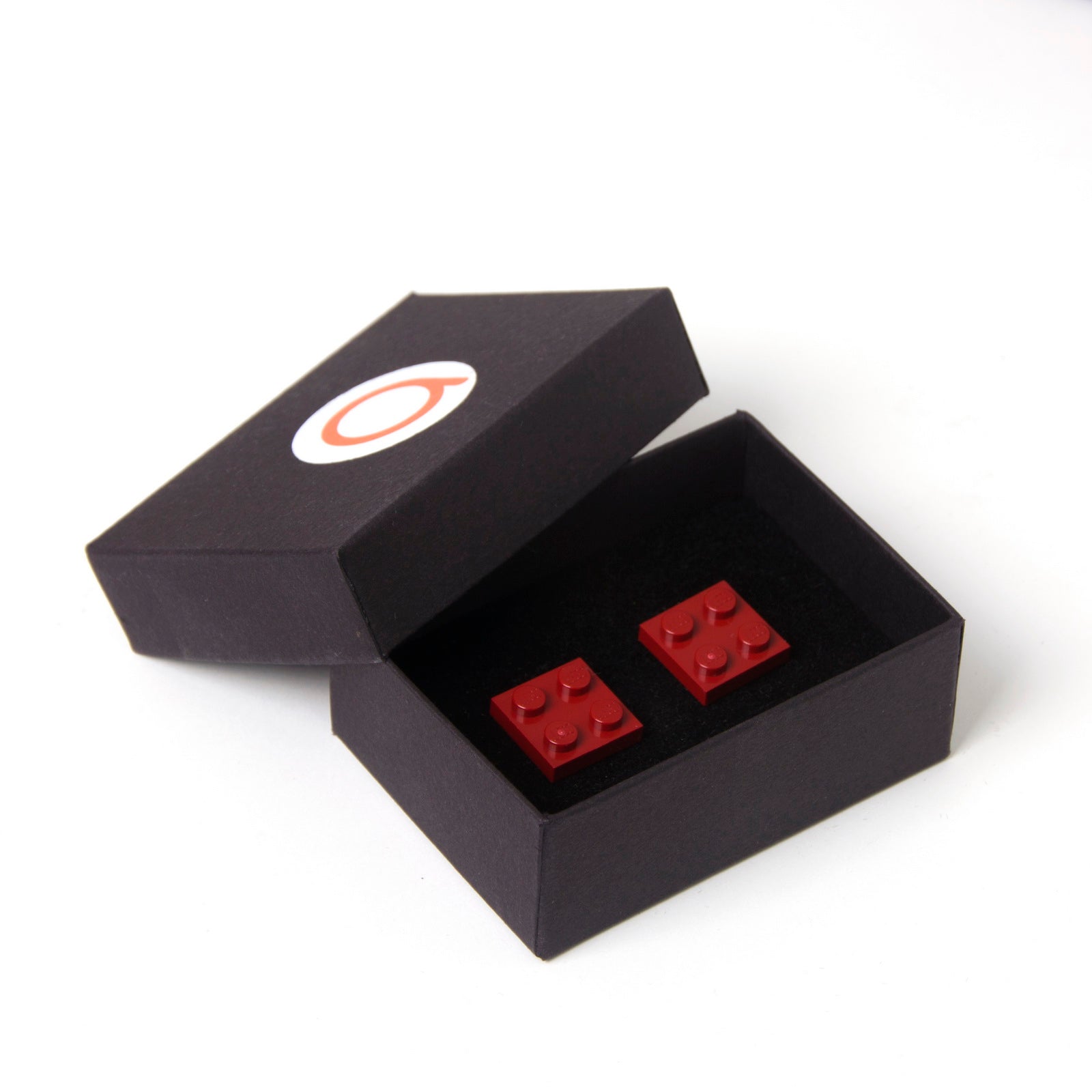 dark red flat cufflinks