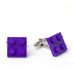 purple flat cufflinks