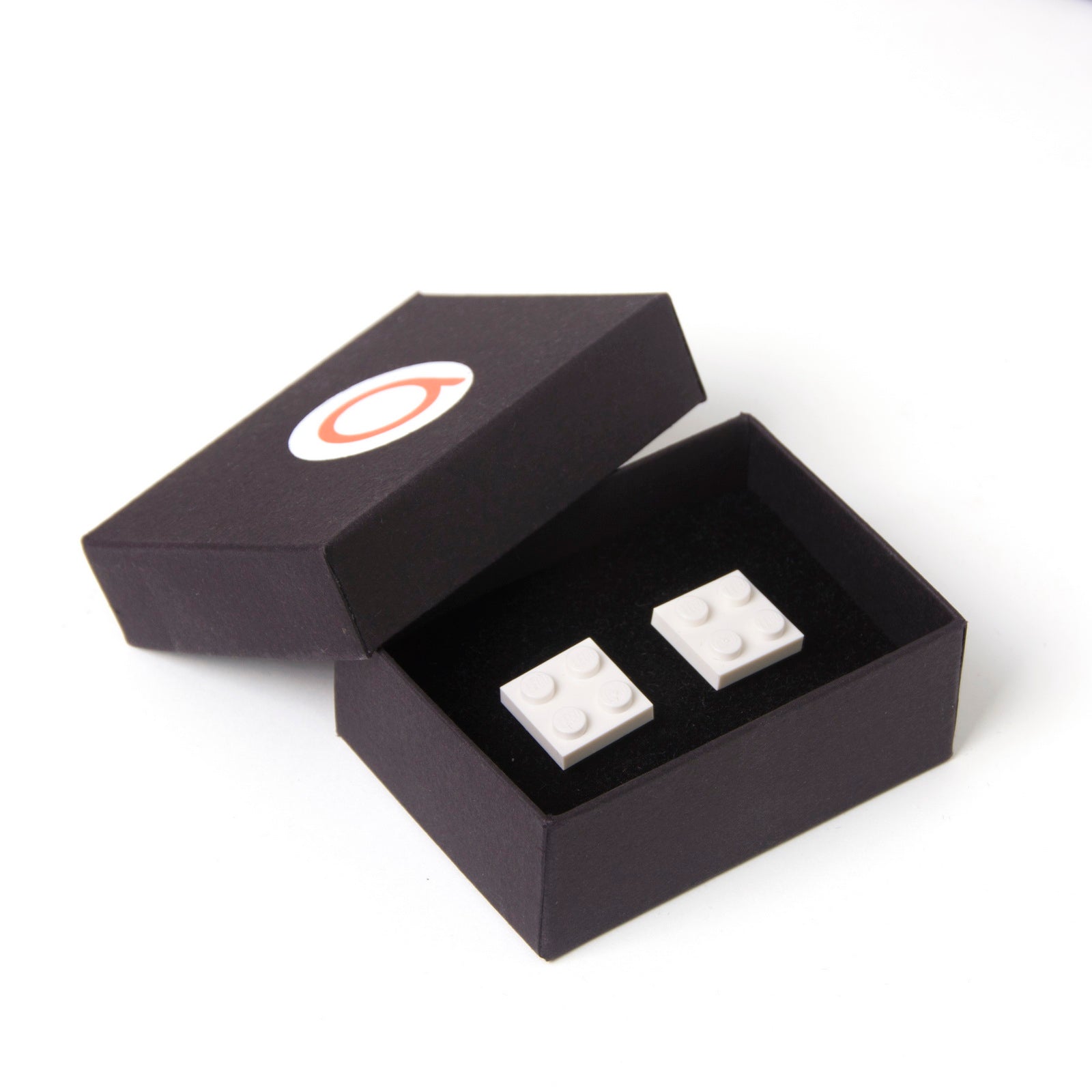 white flat cufflinks