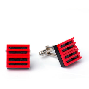 black & red grill cufflinks