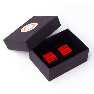 black & red grill cufflinks