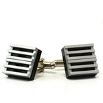 black & silver grill cufflinks