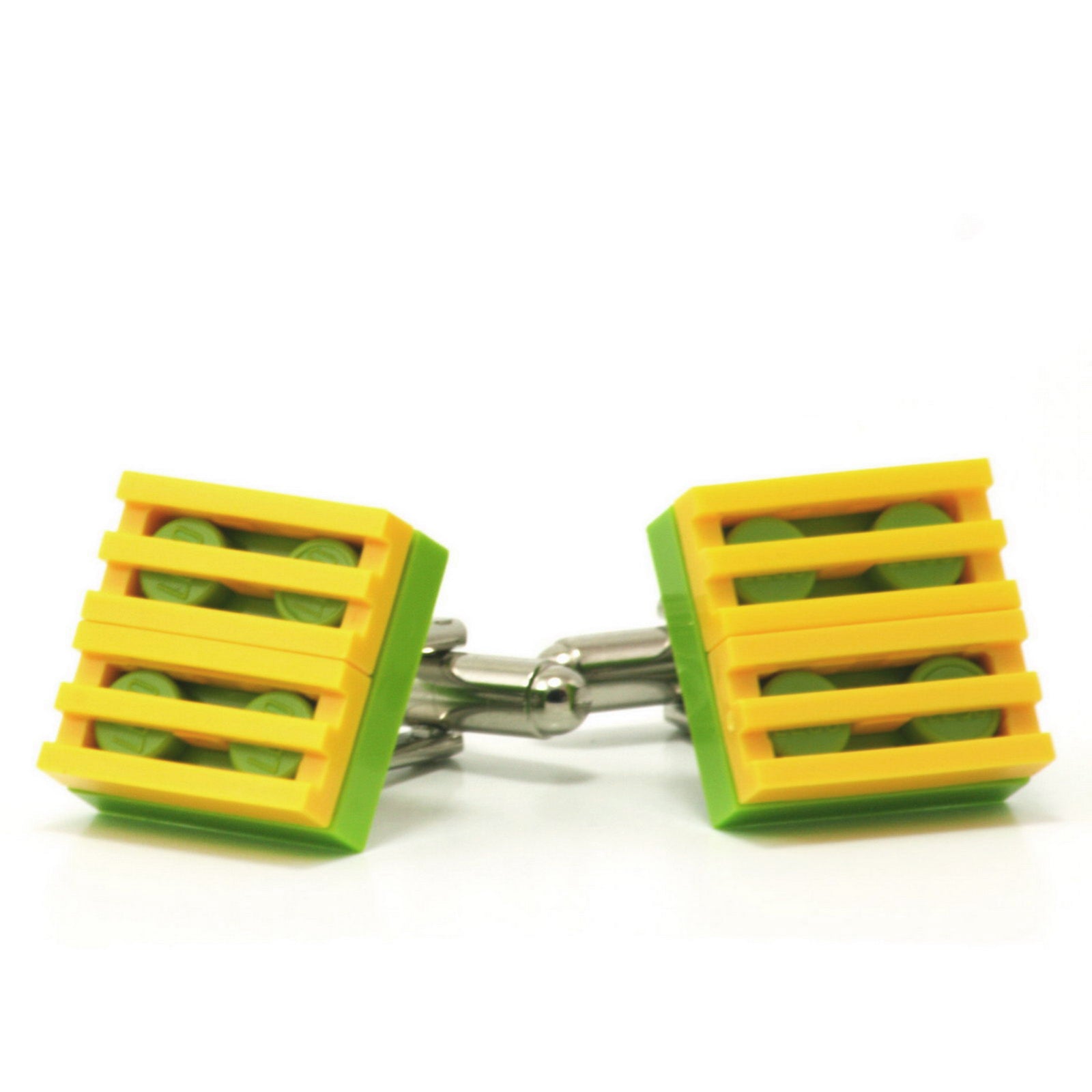 lime & yellow grill cufflinks