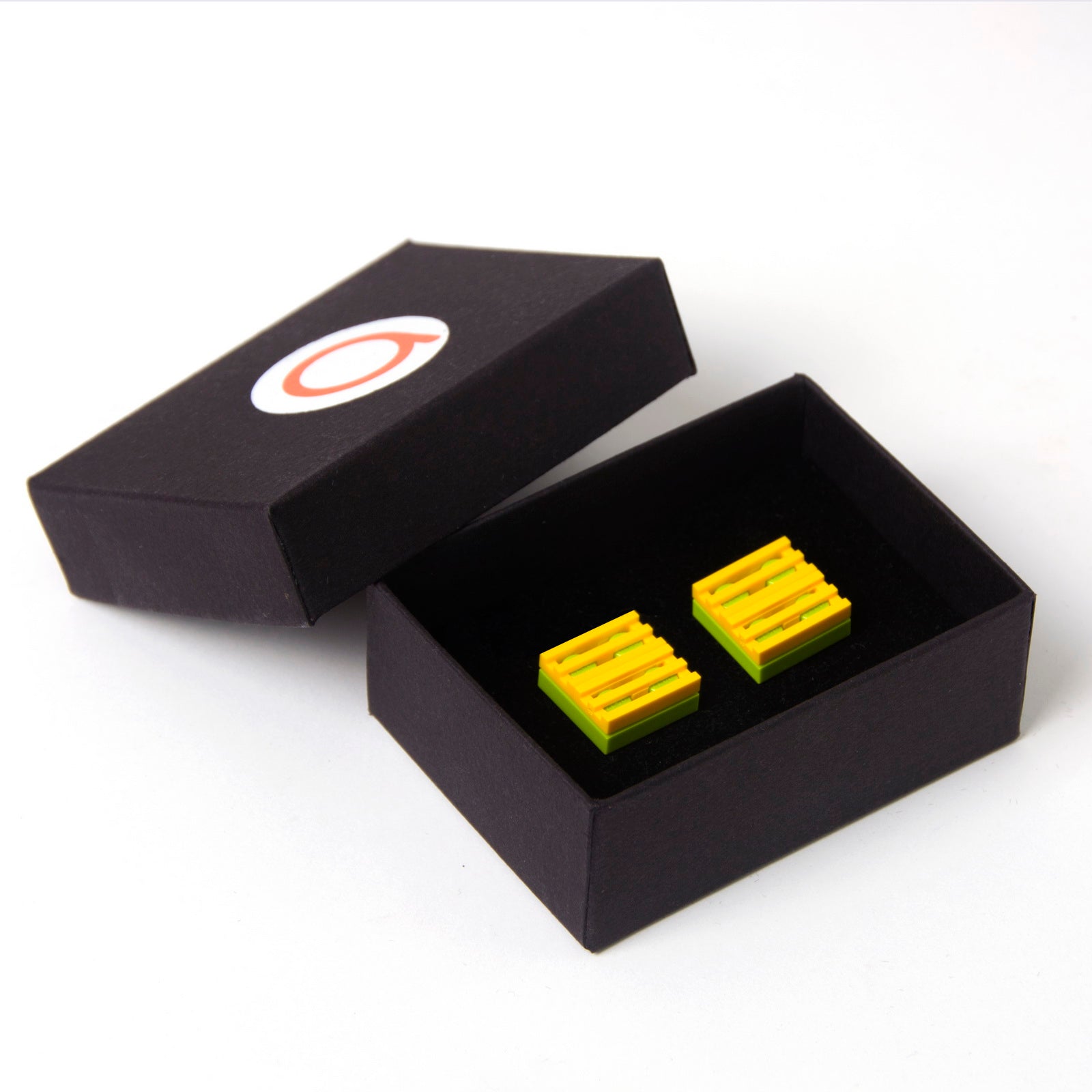 lime & yellow grill cufflinks