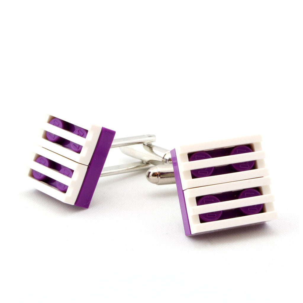 purple & white grill cufflinks