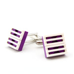 purple & white grill cufflinks