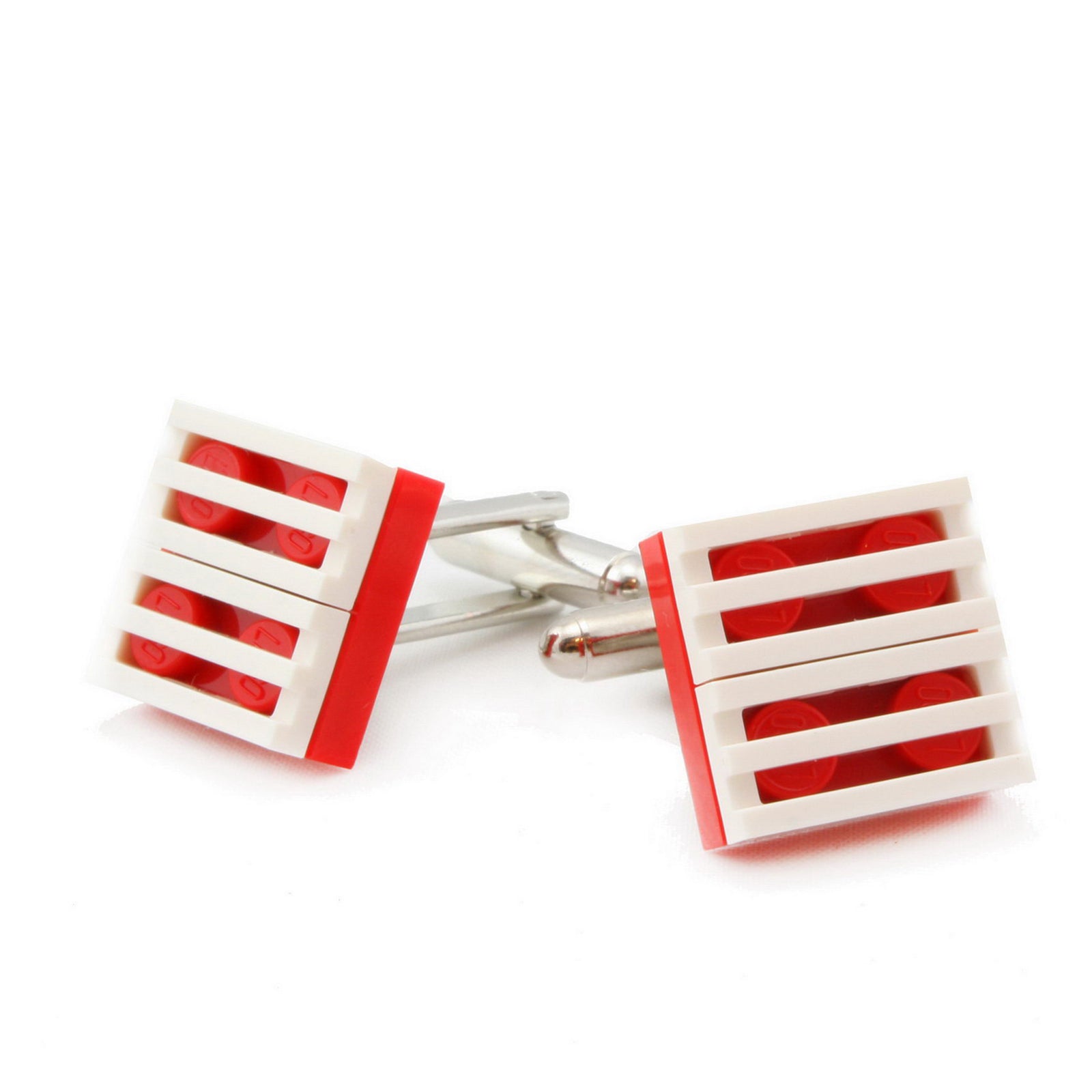 red & white grill cufflinks