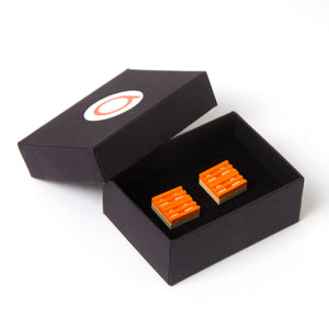 tan & orange grill cufflinks
