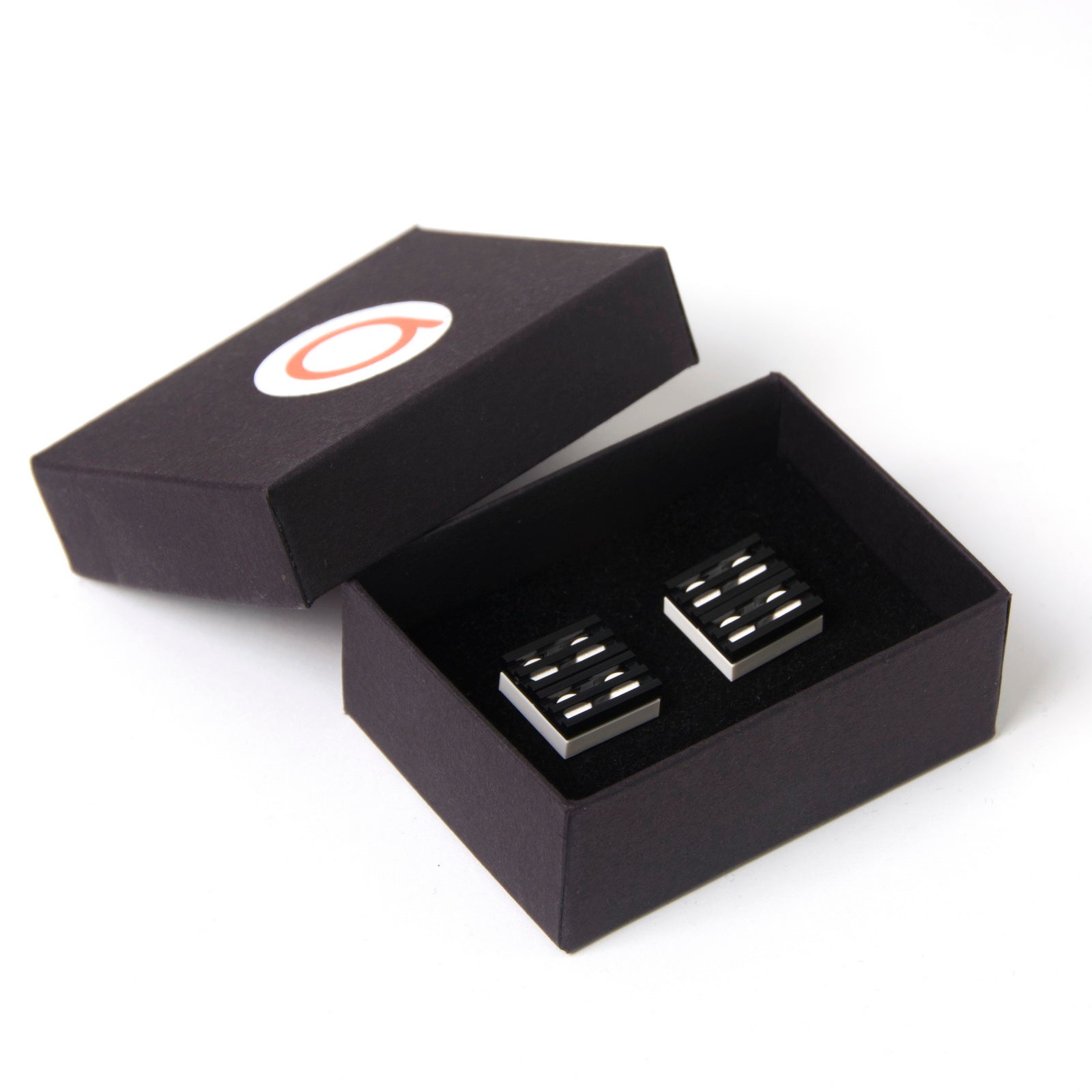 white & black grill cufflinks