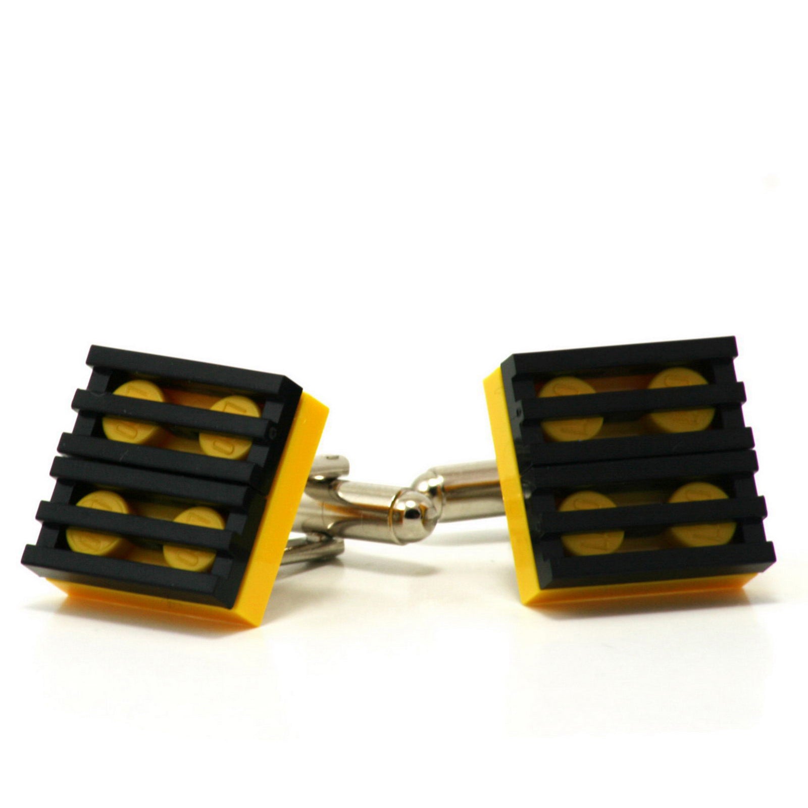 yellow & black grill cufflinks
