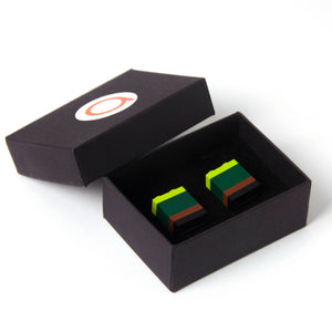 QUEBEC striped cufflinks