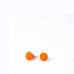 orange small round studs