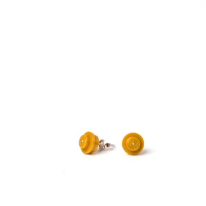 pearl gold small round studs