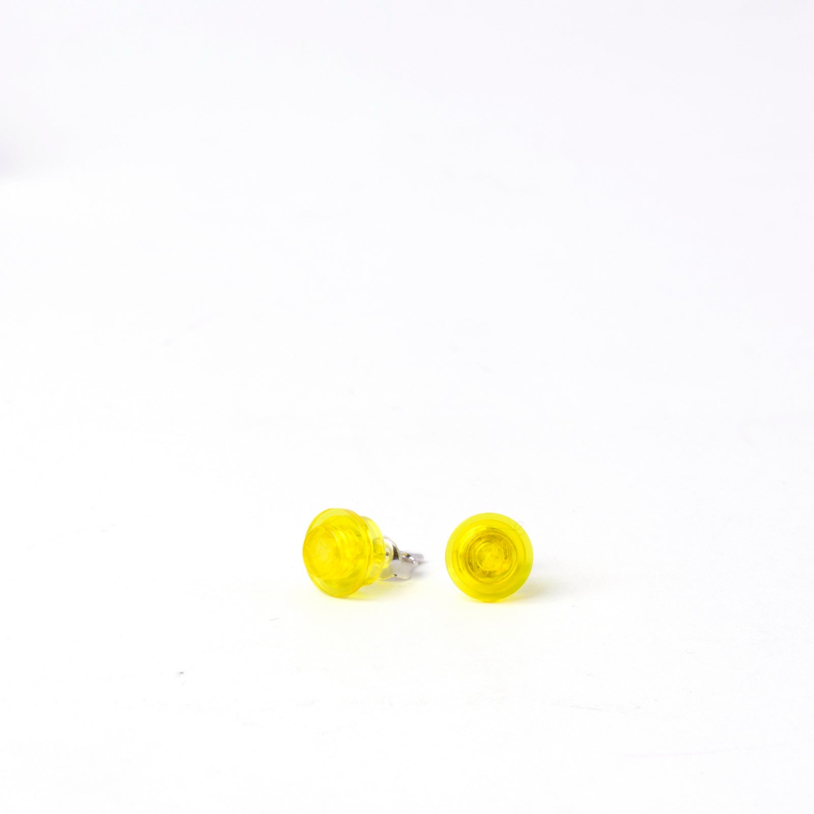 transparent yellow small round studs