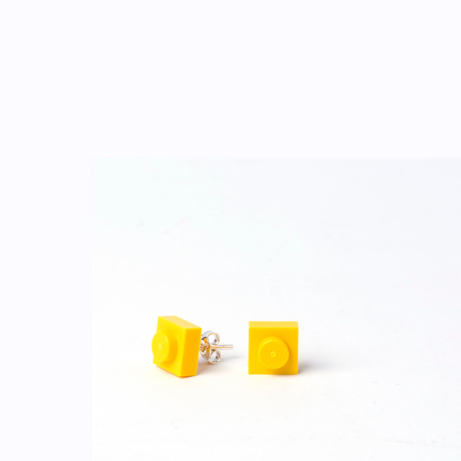 yellow small square studs